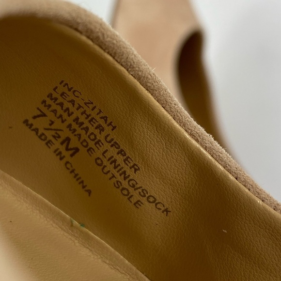 INC International Concepts Zitah Pointed Toe Pump Sz7.5M Blush Suede - Picture 11 of 12